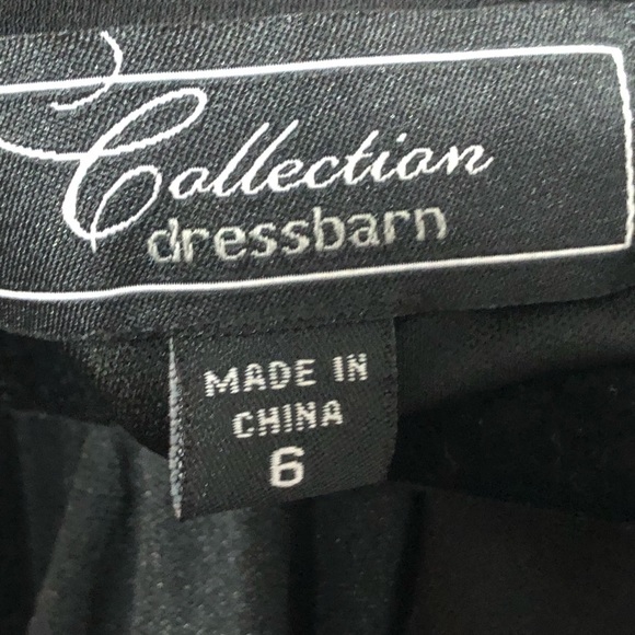 Dressbarn -Black-Beaded-Mesh-Evening-Gown - Picture 7 of 9